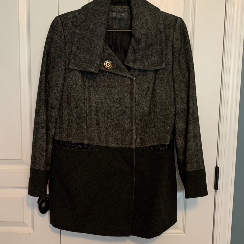 Color block winter coat
